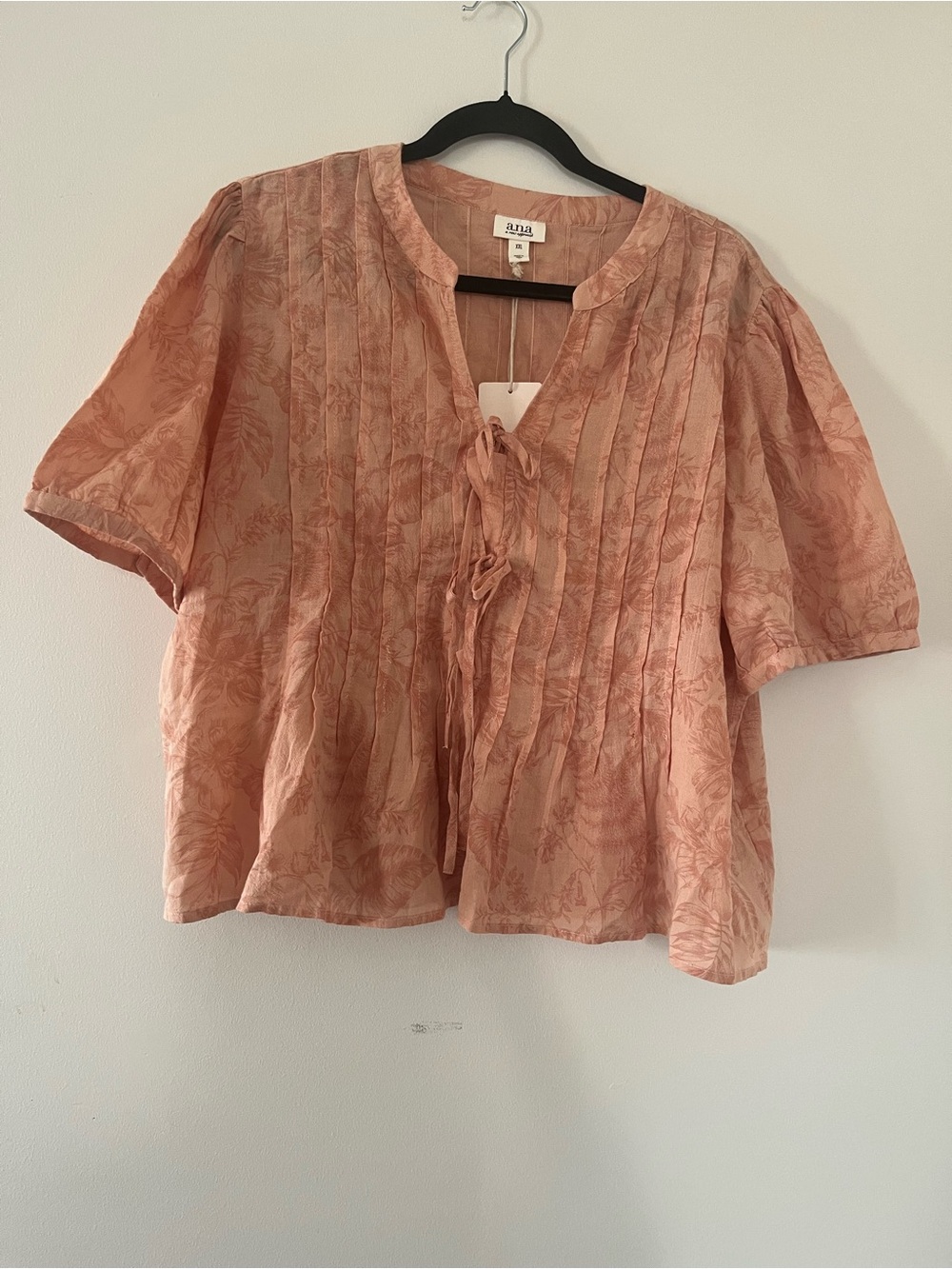 NWT 100% Cotton Peasant Top XXL Orange Cottagecore Prairie Euro Summer